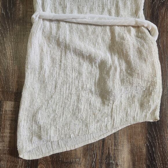 Retrofete Ella Sequin Dress in Moonglow White One Shoulder Size XXS NWT - Picture 8 of 11